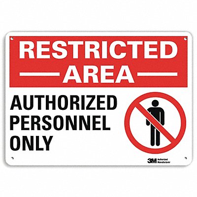 Restricted Area Sign 7 x 10 Aluminum