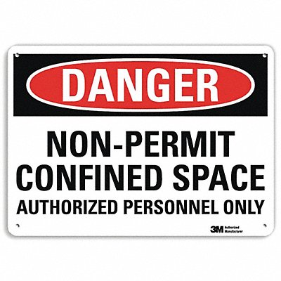 Danger Sign 10 inx14 in Aluminum
