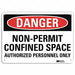 Danger Sign 10 inx14 in Aluminum