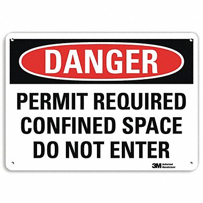 Danger Sign 7 inx10 in Plastic