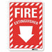 Fire Extinguisher Sign 14inx10in Plastic
