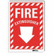 Fire Extinguisher Sign 7x5in Rflctive