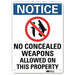 Notice Sign 10 in x 7 in Plastic
