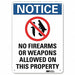 Notice Sign 14 in x 10 in Aluminum