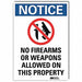 Notice Sign 14x10in Reflective Sheeting