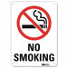 No Smoking Sign 14 inx10 in Aluminum