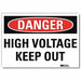 Danger Sign 10inx14in Reflctv Sheeting
