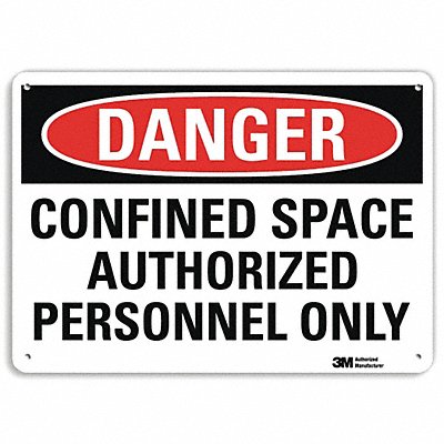Danger Sign 10 W 7 H 0.040 Thickness