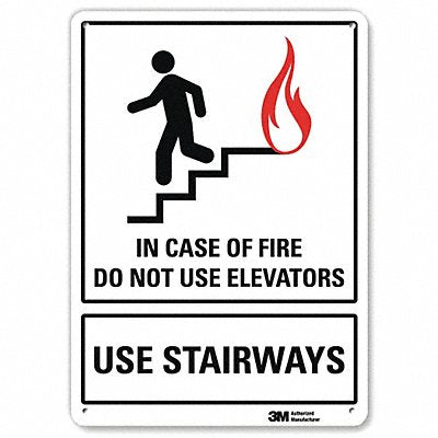 Fire Sign 14 in x 10 in Aluminum