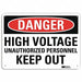 Danger Sign 10 inx14 in Aluminum