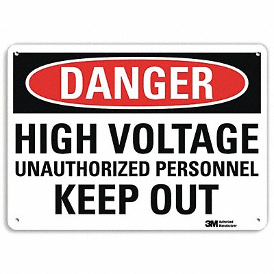 Danger Sign 7 inx10 in Plastic