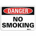 Danger No Smoking Sign 7 in x 10 in Alum