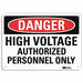 Danger Sign 7 in x 10 in Aluminum
