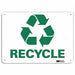 Recycling Sign 7 in x 10 in Aluminum