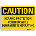 Caution Sign 7 in x 10 in Aluminum