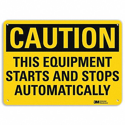 Caution Sign 7 in x 10 in Aluminum