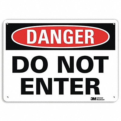 Danger Sign 10 inx14 in Aluminum