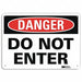 Danger Sign 10 inx14 in Aluminum