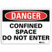 Danger Sign 10 inx14 in Aluminum