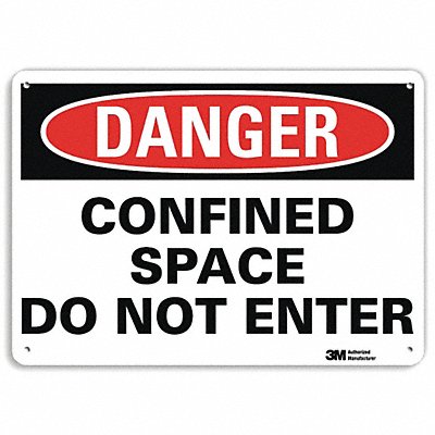 Danger Sign 10 inx14 in Aluminum