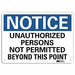 Notice Sign 7 in x 10 in Aluminum