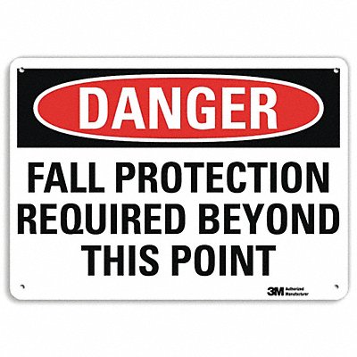 Danger Sign 7 in x 10 in Aluminum