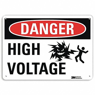 Danger Sign 10 inx14 in Aluminum