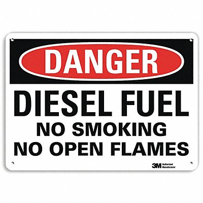Danger No Smoking Sign 7 in x 10 in Alum