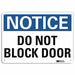 Notice Sign 10 in x 14 in Plastic