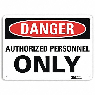 Danger Sign 10 inx14 in Aluminum