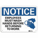 Notice Sign 10 in x 14 in Plastic