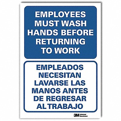 Hygiene Sign 10x7in Reflective Sheeting