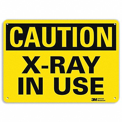 Caution Sign 10 inx14 in Aluminum