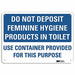Notice Sign 10 in x 14 in Plastic