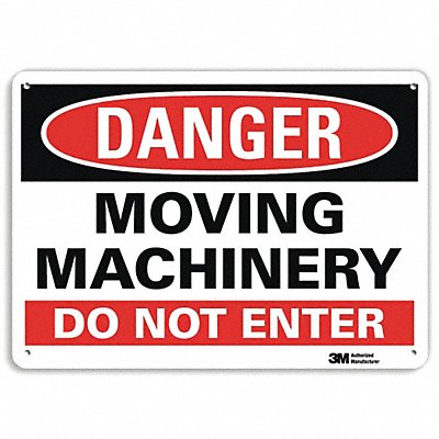 Danger Sign 7 in x 10 in Aluminum
