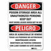Danger Sign 14 in x 10 in Aluminum