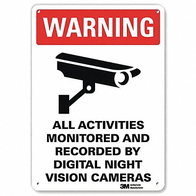 Warning Sign 10 in x 7 in Plastic