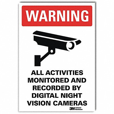 Warning Sign 10x7in Reflective Sheeting