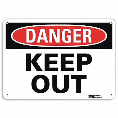 Danger Sign 10 inx14 in Aluminum