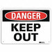 Danger Sign 10 inx14 in Aluminum