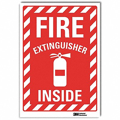 Fire Extinguisher Sign 14x10in Rflctive