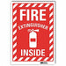 Fire Extinguisher Sign 14x10in Rflctive