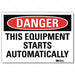 Danger Sign 7inx10in Reflective Sheeting