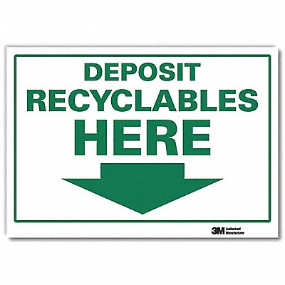Recycling Sign 7x10in Rflctive Sheeting