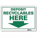 Recycling Sign 7x10in Rflctive Sheeting