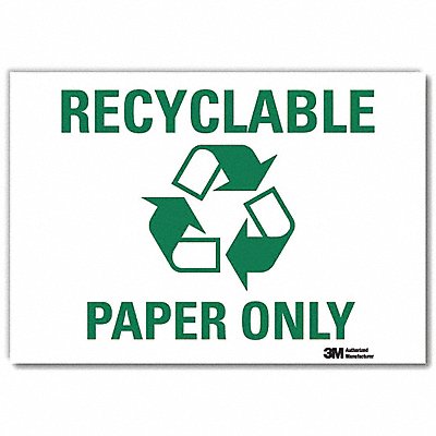 Recycling Sign 7x10in Rflctive Sheeting