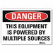 Danger Sign 10 in x 14 in Rflct Sheeting