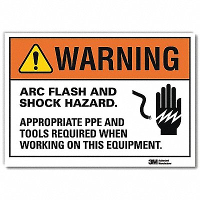 J2716 Warning Sign 7inx10in Reflctv Sheeting