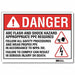 Danger Sign 7inx10in Reflective Sheeting