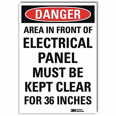 Danger Sign 14inx10in Reflctv Sheeting